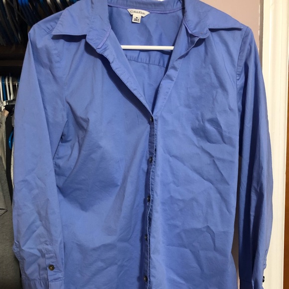 Calvin Klein blue button up - Picture 1 of 3